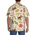 thumbnail image 3 of Fuzoiu Monkeys in the Jungle Print Men's Casual Short,Men's Short Sleeve Shirt,Mens Casual Button Down Shirts,Cuban Collar Summer Shirt for Beach, Vacation, and Outdoor Activities-X-Large, 3 of 5