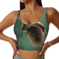 thumbnail image 1 of Fotbe Squirrel Sujetador Deportivo Largo sin Aros para Mujer con Almohadillas y Soporte Medio, Transpirable y Absorbente, Camiseta Tipo Chaleco o Tank Top-Large, 1 of 8