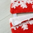 thumbnail image 4 of 36 Inch Red Fleece Christmas Tree Skirt with 3D White Snowflake, Faux Fur Fuzzy Holiday Party Indoor Home Tree Mat for Gifts Xmas Tree Decorations, 4 of 6