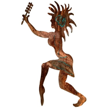 Meyerdirk Art Desert Dancer Tina Metal Decor, Large - Teal