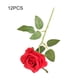 thumbnail image 3 of Billuyoard Paquete de 12 rosas y flores de seda exquisita artesanía y elegancia para un toque romántico Flores artificiales rojo brillante, 3 of 6