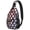 Mystical Sun M, variant on Boho Elephant Mandala Sling Backpack for Women, Ethnic Vintage Crossbody Daypack with Paisley Floral Print for Travel and Hiking