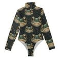 thumbnail image 3 of joogoo Frogs Women's Mock Turtle Neck Long Sleeve Bodysuit M, 3 of 8
