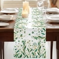 thumbnail image 3 of Table Runners 70 Inches Long Dress Scarves, St Patrick's Day Farmhouse Coffee/Dining/Kitchen Table Decor, Holiday Table Runner, Spring Leaves Green Botanical Flowers Plants 13x70 Inch, 3 of 9