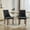 Black, variant on Dining Chairs Set of 2, Upholstered Chenille Accent Chairs with 4 Gold Legs and High Back, Mid Century Modern Chairs for Kitchen, Living Room, Beige