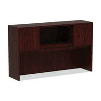 Alera Valencia Series Hutch with Doors, 4 Compartments, 58.88w x 15d x 35.38h, Mahogany