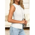 thumbnail image 4 of PRETTYGARDEN Womens Vests Top Trendy Spring Sleeveless Blazer Suit Summer Business Casual Work Button Down Waistcoat, 4 of 10