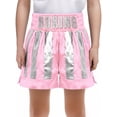 thumbnail image 3 of Hansber Kids Boys Sparkle Boxing Trunks Kickboxing Fight Match Muay Thai Training Boxer Shorts Pink Silver 14, 3 of 6