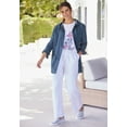 thumbnail image 6 of Woman Within Women's Plus Size Petite Drawstring Denim Wide-Leg Denim Pant, 6 of 6