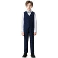 thumbnail image 2 of Boys Suit for Kids Formal Tuxedo Suits Vest and Pants Set Toddler Boy Dress Clothes for Wedding, 2 of 5