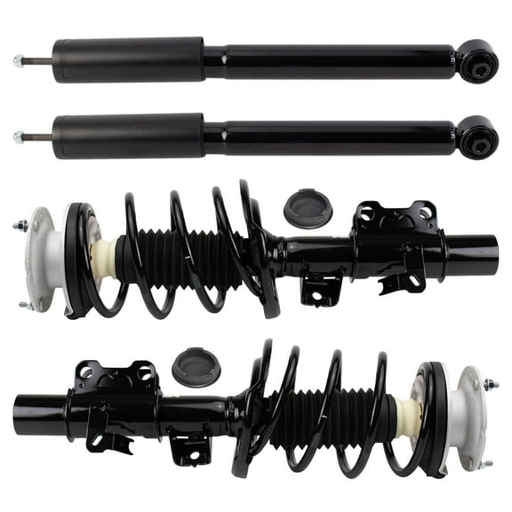 TRQ Front and Rear Complete Strut Assembly & Shock Absorber Kit Complete Strut & Coil Spring Assembly Fits Select 2013-2019 Cadillac ATS