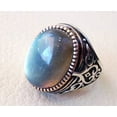thumbnail image 4 of Labradorite Mans Ring, Natural Blue Fire Labradorite, Unisex Ring, Silver Jewelry, 925 Silver Ring, Birthday Gift, Heavy Men Ring, Arabic Design, Ottoman Style Ring, Christmas, Turkey Mens Signet Ring, 4 of 6