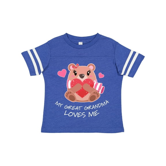 Inktastic My Great Grandma Loves Me- Bear and Hearts Boys or Girls Toddler T-Shirt