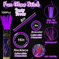thumbnail image 2 of Glow Sticks XiawalangZhuo, 8 pulgadas, color morado, paquete de 100 regalos para fiestas, 2 of 7