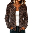 thumbnail image 2 of Cardigans for Women Leopard Print Knit Button Down Long Sleeve Loose Fit Fall Jacket Coat Tops, 2 of 7