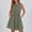 *Green, variant on ClodeEU Women's Round Neck Sleeveless Pleated Mini Dress with Tie,Casual Flowy Dress with Pockets Beige,Women's Plus L