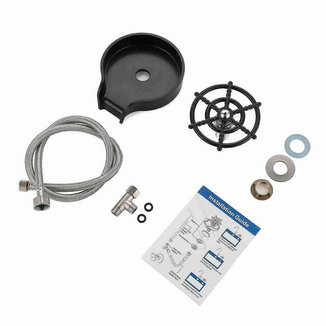 Glass Rinser for Kitchen Sink, Cups, Bottle Washer for Sink, Clamp Bar, Glass Rinser, ABS Kitchen Sink Accessories with Fresh Water Tube