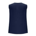 thumbnail image 5 of VINUSLI Sleeveless Knit Tops for Women Lightweight Button Down Vest Fully Lined Deep V Neck Casual Waistcoat Tees Navy,M, 5 of 6