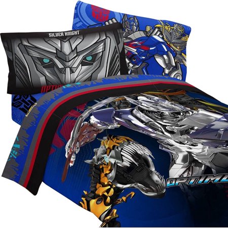 4pc Transformers 4 Twin Bedding Set Silver Knight Optimus ...