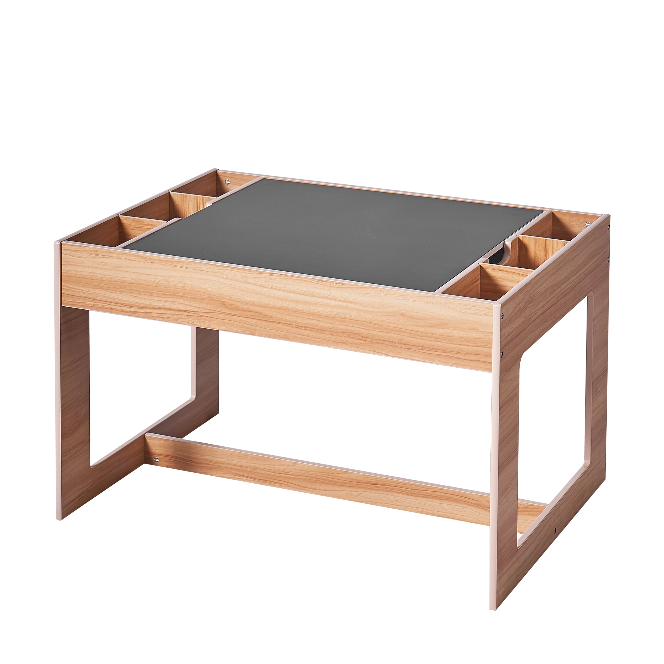 Your Zone Kids Building Block Activity Table with Storage – Montessori Play Table for Crafts, Block Building & Creative Play