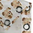 thumbnail image 4 of Ambesonne Dog Lover Grommet Curtain, Animal Character Pet Fun, 50" x 96", Beige and Brown, 4 of 6