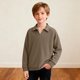 thumbnail image 2 of Camisas de Manga Larga para Niños Tamaño 12-14 Juventud Color Sólido Top de Cuello de Solapa para Chico, Camisa de Botón de Manga Larga Casual para Uso Diario, 2 of 6