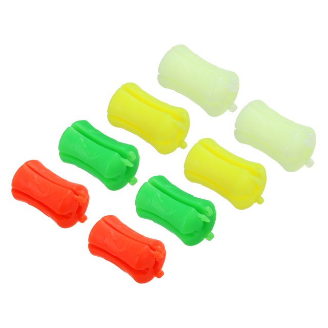 Unique Bargains 8 Pcs 8mm Sangles de Support de Canne à Pêche en Caoutchouc, Orange, Vert, Jaune, Blanc