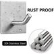 thumbnail image 4 of Ganchos adhesivos resistentes, colgadores adhesivos para pared, soporte resistente de acero inoxidable, ganchos autoadhesivos para cocina, baño, puerta del hogar, toallero, 4 of 4