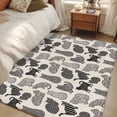 thumbnail image 4 of Black Cat Area Rugs 4'x6', Washable Small Throw Rugs for Office Bathroom, Rustic Striped Geometric Abstract Indoor Outdoor Rug Non-Slip Low Pile Carpet Runner Reversible Floor Mats, 4 of 8
