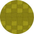 thumbnail image 1 of Ahgly Company Indoor Round Patterned Dark Yellow Green Area Rugs, 7' Round, 1 of 6