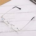 thumbnail image 4 of Gafas de lectura para aliviar la fatiga visual, gafas para presbicia de alta definición con estuche (+350 marco plateado), 4 of 8