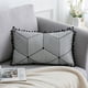thumbnail image 1 of Cojín decorativo con flecos geométricos simples, funda de almohada suave con borla Rec, 1 of 1