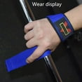 thumbnail image 3 of Correas de levantamiento de pesas - Vendajes de soporte para muñecas - para levantamiento de pesas, culturismo y entrenamiento en el gimnasio, 3 of 5