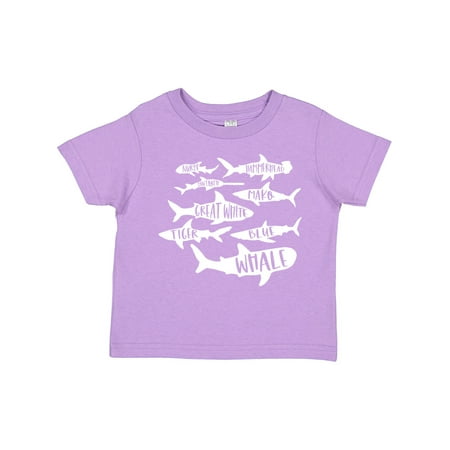 

Inktastic Types of Sharks Gift Toddler Boy or Toddler Girl T-Shirt