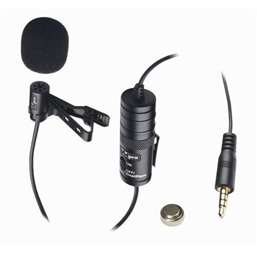 Nikon D3300 D3200 Df Camera External Microphone Vidpro XM-L Lavalier Microphone