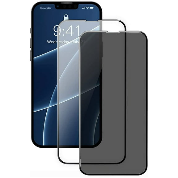 Dteck Tempered Glass Film for iPhone 14 Plus 6.7 inch Transparent High-Definition Tempered Glass Film, Privacy Screen Protection Film, Anti-Scratch, Anti-Spy,Easy to Install, For iPhone 14 Plus,Black