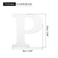 thumbnail image 2 of 3D Acrylic Alphabet Mirror Wall Stickers Letter P Self-Adhesive Art Sticker Decal Silver 2Pcs, 2 of 5