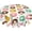 Donut Food-2, variant on Donut Party Tablecloth, Birthday Table Cloth for Party Decoration, Round 60 Inch, Donut Food Themed Tablecloths for Dinner Kitchen Party Picnic