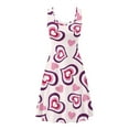 thumbnail image 4 of Renewold Casual Dress Shirts for Women Purple Pink Hearts Round Neck Pleated Swing Sundress Valentine's Day A Line Swing Tank Dresses with Pockets Size 2XL, 4 of 6