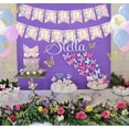 thumbnail image 2 of Butterfly Birthday Party Decorations - Butterfly Happy Birthday Banner, Macaron Balloons, 3D Butterfly Stickers, Cake Topper, Spring Hanging Swirls for Girls Party Garden Birthday Backdrop Supplies, 2 of 7