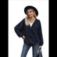 thumbnail image 3 of Sudadera con Capucha y Cremallera de Larga Azul Marino Talla S, 3 of 10