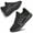 All Black, variant on Women's Slip on Walking Shoes Casual Fashion Running Tennis Shoes Lightweight Breathable Sneakers All Black Size 5
