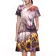 thumbnail image 1 of Easygdp Warm Sunflower Sleeping Cat para Vestido Transpirable de Mujer, Vestido Suelto de Manga Corta con Pliegues y Bolsillos para el Verano, 1 of 6