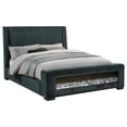 thumbnail image 3 of Preston Upholstered Queen Audio Flame Visualizer Bed Dark Blue, 3 of 12