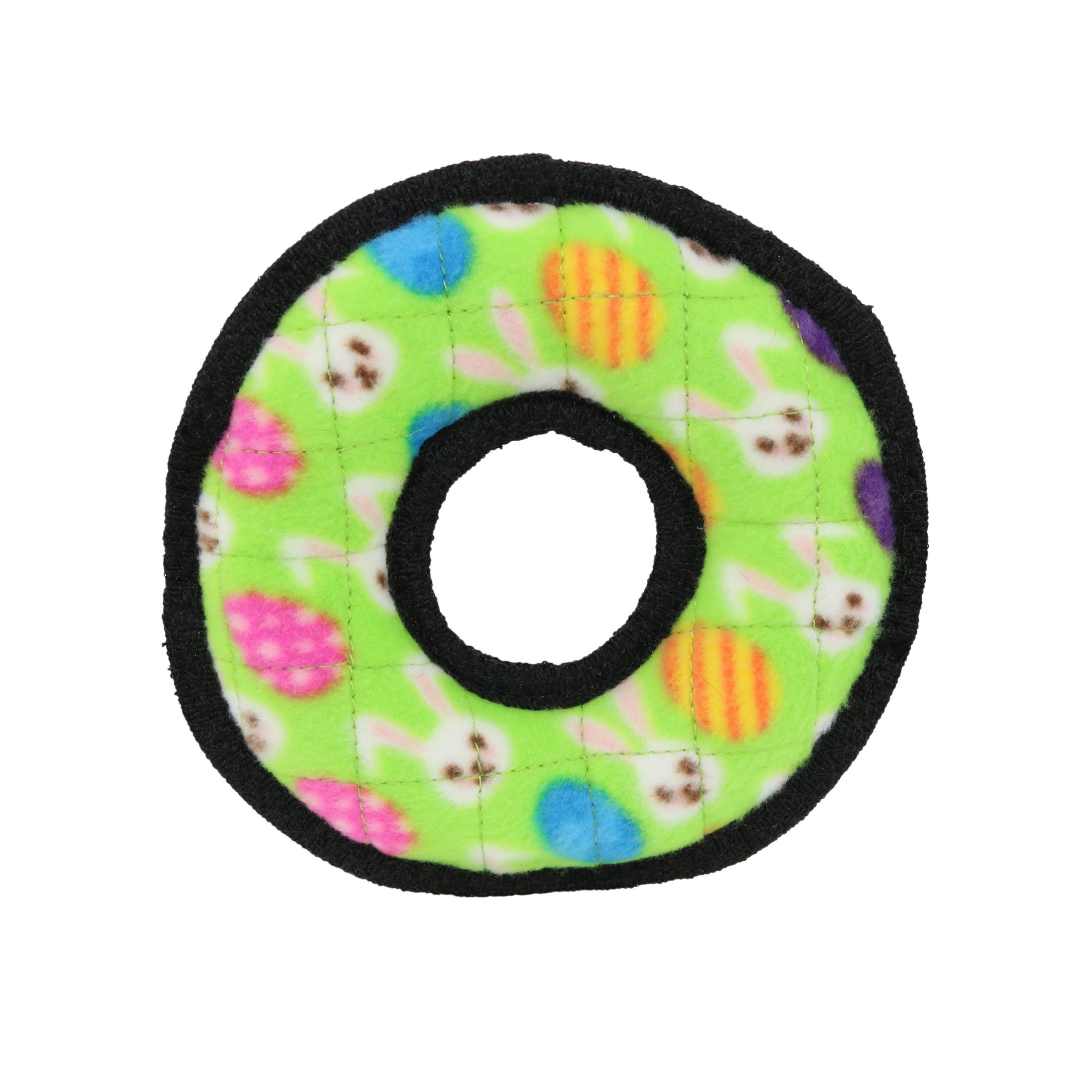 Tuffy Holiday Jr Ring Easter Egg, Durable Plush Squeaky Dog Toy, 2 Pack