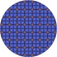 thumbnail image 1 of Ahgly Company Machine Washable Indoor Round Transitional Blue Ribbon Blue Area Rugs, 5' Round, 1 of 7