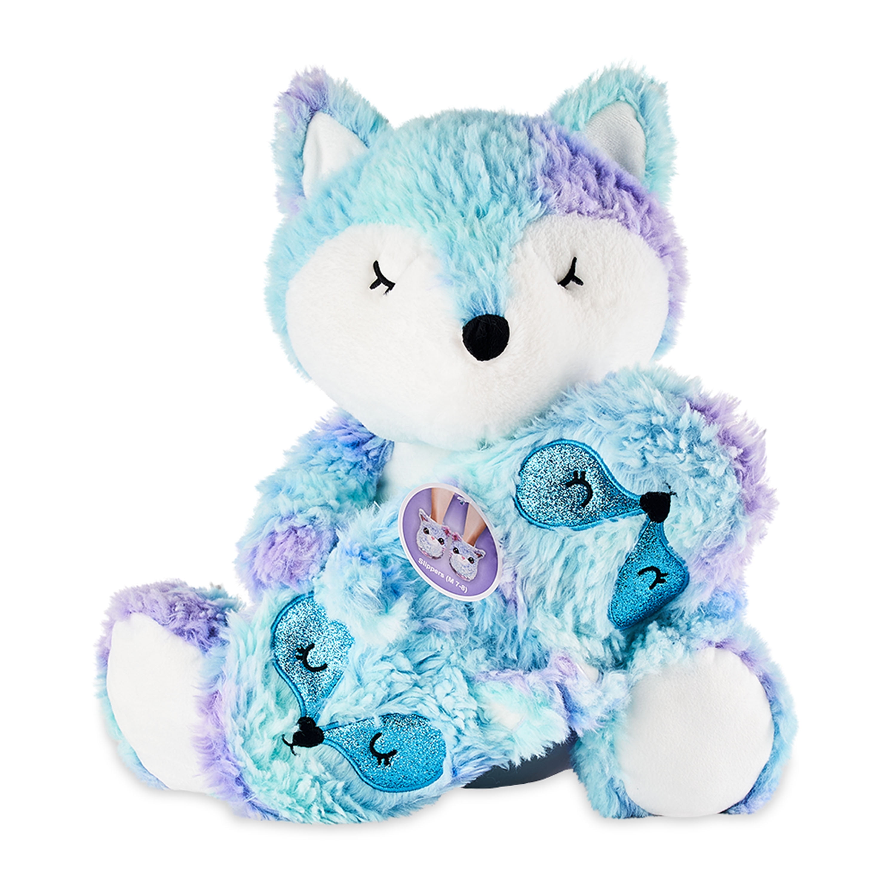 WAY TO CELEBRATE! Way To Celebrate Valentine's Day Large 14" Fox Plush Toy with Slippers