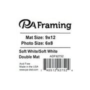ADF Mat Dbl 9x12/6x8 WhtCore SoftWhite/SoftWhite