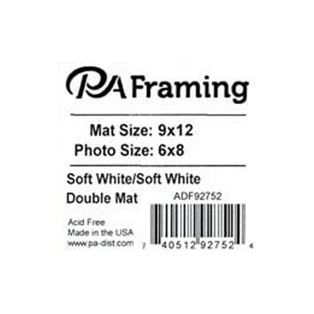 ADF Mat Dbl 9x12/6x8 WhtCore SoftWhite/SoftWhite