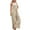 #337-Khaki, variant on Women's Cotton Linen Jumpsuit - Summer Casual Full-Length Jumpsuit with Adjustable Straps & Side Pockets